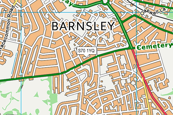 S70 1YQ map - OS VectorMap District (Ordnance Survey) S70 1YQ map - OS VectorMap District (Ordnance Survey)