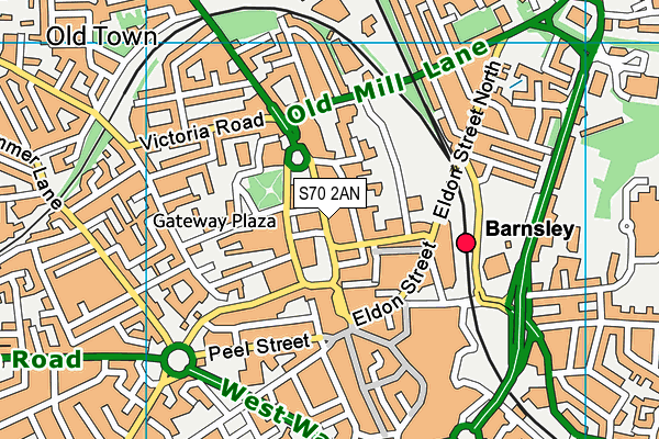 S70 2AN map - OS VectorMap District (Ordnance Survey) S70 2AN map - OS VectorMap District (Ordnance Survey)
