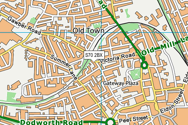 S70 2BX map - OS VectorMap District (Ordnance Survey) S70 2BX map - OS VectorMap District (Ordnance Survey)