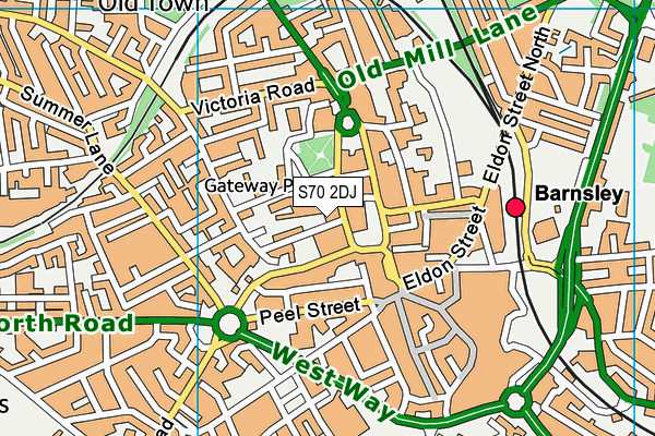 S70 2DJ map - OS VectorMap District (Ordnance Survey) S70 2DJ map - OS VectorMap District (Ordnance Survey)
