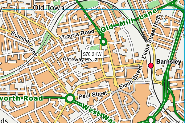 S70 2HW map - OS VectorMap District (Ordnance Survey) S70 2HW map - OS VectorMap District (Ordnance Survey)