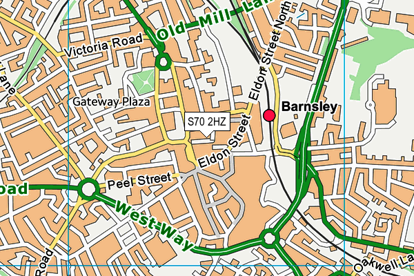 S70 2HZ map - OS VectorMap District (Ordnance Survey) S70 2HZ map - OS VectorMap District (Ordnance Survey)
