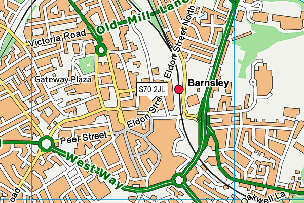 S70 2JL map - OS VectorMap District (Ordnance Survey) S70 2JL map - OS VectorMap District (Ordnance Survey)