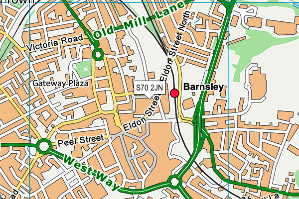 S70 2JN map - OS VectorMap District (Ordnance Survey) S70 2JN map - OS VectorMap District (Ordnance Survey)