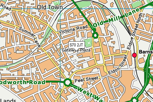 S70 2JT map - OS VectorMap District (Ordnance Survey) S70 2JT map - OS VectorMap District (Ordnance Survey)