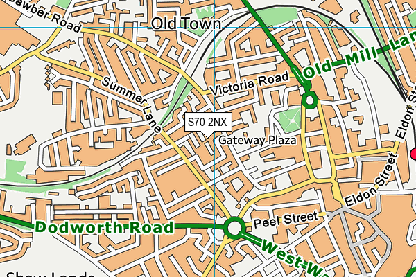 S70 2NX map - OS VectorMap District (Ordnance Survey) S70 2NX map - OS VectorMap District (Ordnance Survey)