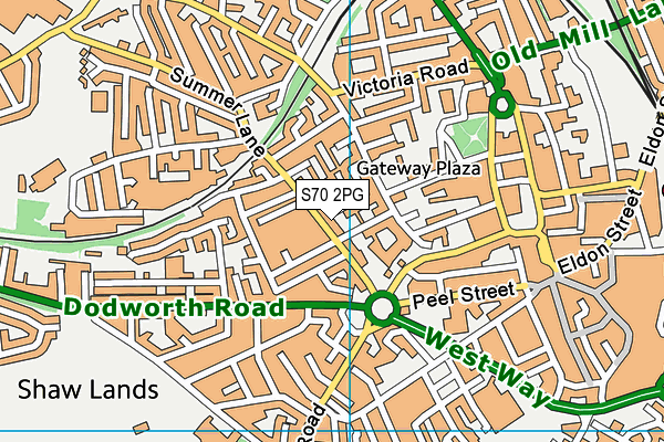 S70 2PG map - OS VectorMap District (Ordnance Survey) S70 2PG map - OS VectorMap District (Ordnance Survey)
