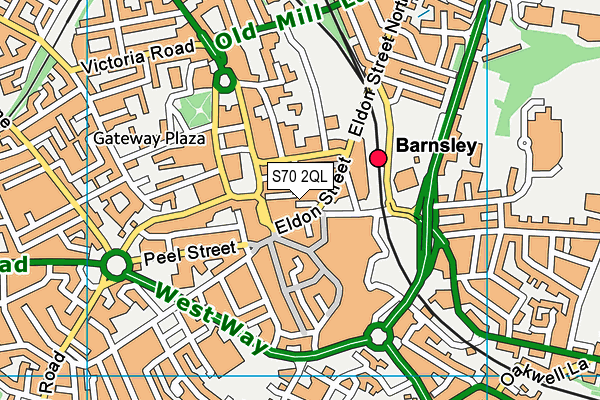 S70 2QL map - OS VectorMap District (Ordnance Survey) S70 2QL map - OS VectorMap District (Ordnance Survey)