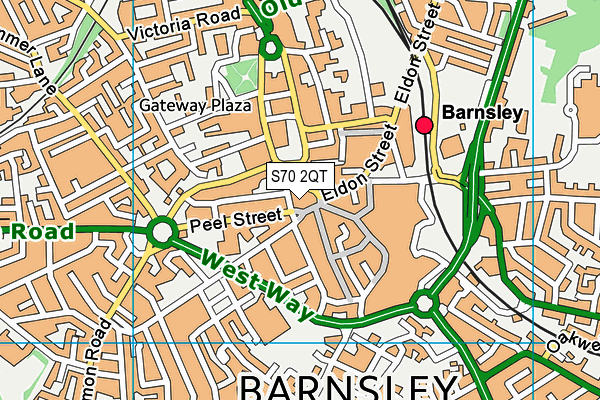 S70 2QT map - OS VectorMap District (Ordnance Survey) S70 2QT map - OS VectorMap District (Ordnance Survey)