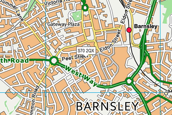 S70 2QX map - OS VectorMap District (Ordnance Survey) S70 2QX map - OS VectorMap District (Ordnance Survey)