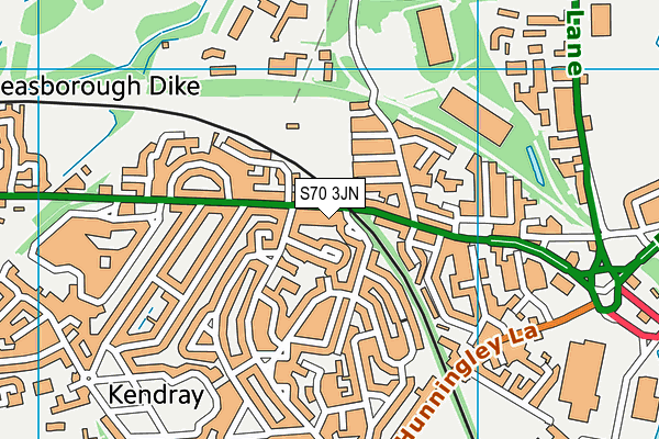 S70 3JN map - OS VectorMap District (Ordnance Survey) S70 3JN map - OS VectorMap District (Ordnance Survey)