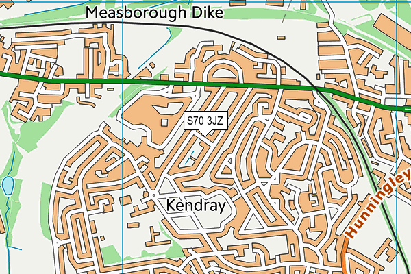 S70 3JZ map - OS VectorMap District (Ordnance Survey) S70 3JZ map - OS VectorMap District (Ordnance Survey)