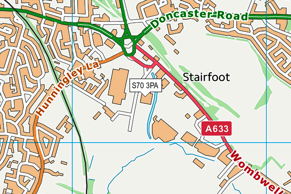 S70 3PA map - OS VectorMap District (Ordnance Survey) S70 3PA map - OS VectorMap District (Ordnance Survey)