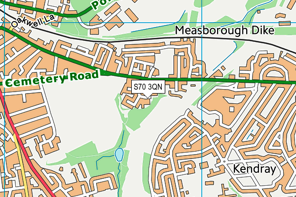 S70 3QN map - OS VectorMap District (Ordnance Survey)