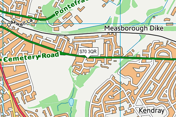 S70 3QR map - OS VectorMap District (Ordnance Survey)