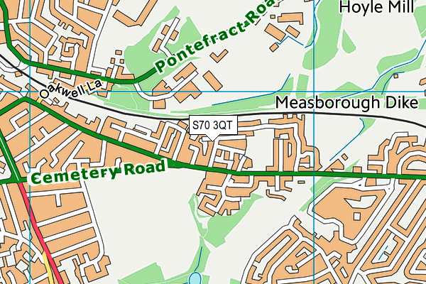 S70 3QT map - OS VectorMap District (Ordnance Survey) S70 3QT map - OS VectorMap District (Ordnance Survey)