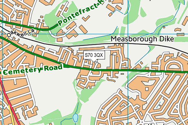S70 3QX map - OS VectorMap District (Ordnance Survey) S70 3QX map - OS VectorMap District (Ordnance Survey)