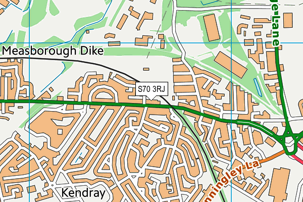 S70 3RJ map - OS VectorMap District (Ordnance Survey)