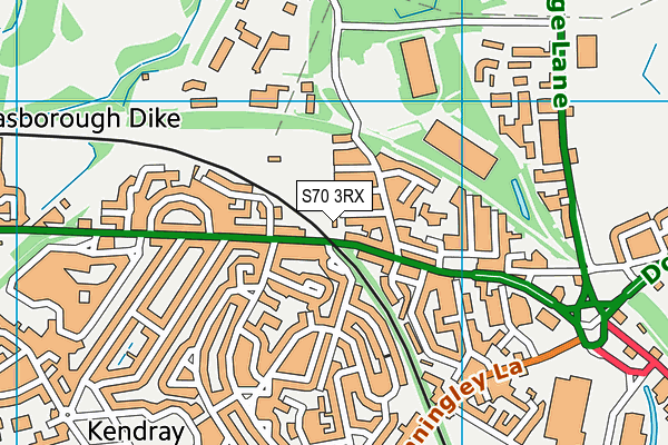 S70 3RX map - OS VectorMap District (Ordnance Survey) S70 3RX map - OS VectorMap District (Ordnance Survey)