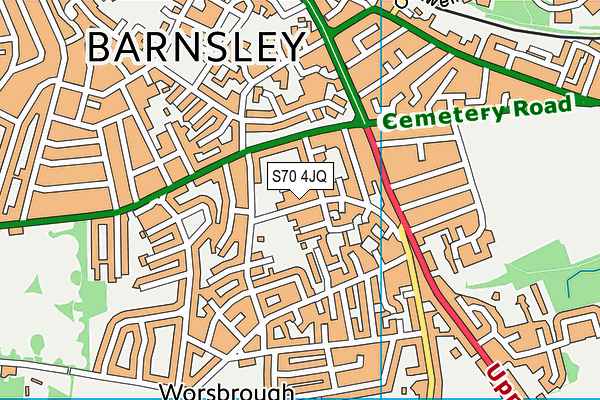S70 4JQ map - OS VectorMap District (Ordnance Survey) S70 4JQ map - OS VectorMap District (Ordnance Survey)