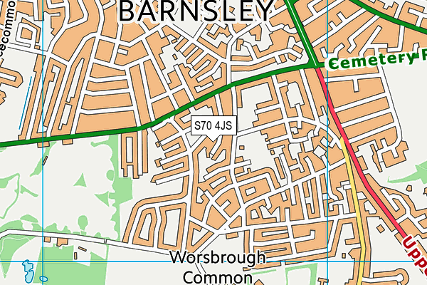 S70 4JS map - OS VectorMap District (Ordnance Survey) S70 4JS map - OS VectorMap District (Ordnance Survey)