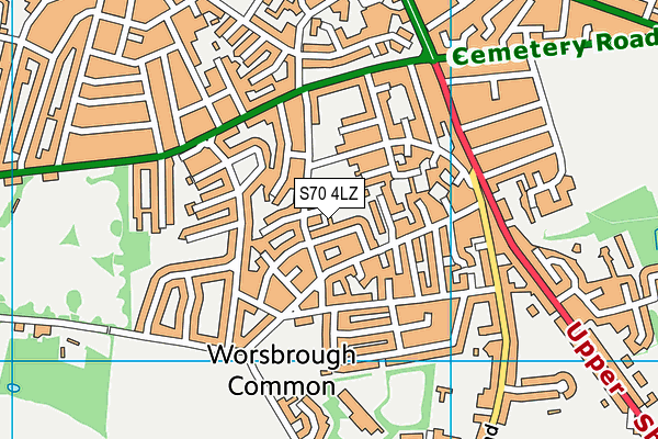 S70 4LZ map - OS VectorMap District (Ordnance Survey) S70 4LZ map - OS VectorMap District (Ordnance Survey)