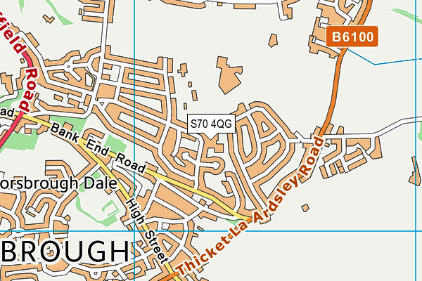 S70 4QG map - OS VectorMap District (Ordnance Survey) S70 4QG map - OS VectorMap District (Ordnance Survey)