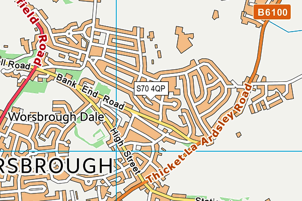 S70 4QP map - OS VectorMap District (Ordnance Survey) S70 4QP map - OS VectorMap District (Ordnance Survey)