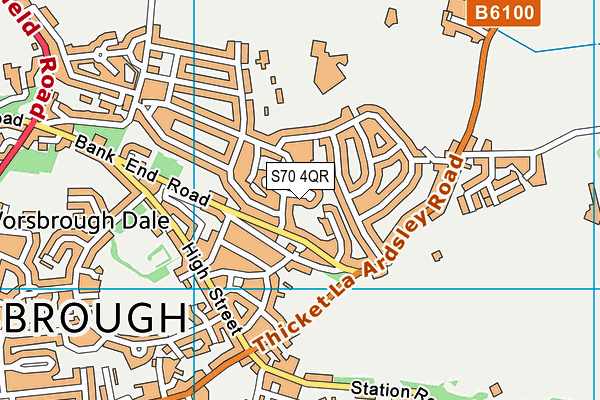 S70 4QR map - OS VectorMap District (Ordnance Survey) S70 4QR map - OS VectorMap District (Ordnance Survey)