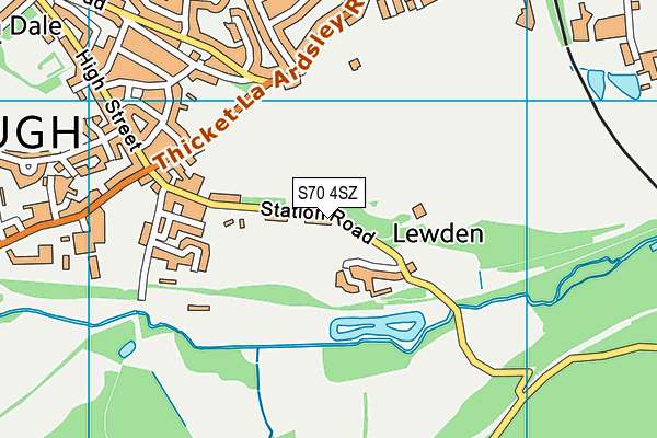S70 4SZ map - OS VectorMap District (Ordnance Survey) S70 4SZ map - OS VectorMap District (Ordnance Survey)