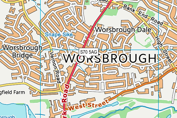S70 5AG map - OS VectorMap District (Ordnance Survey) S70 5AG map - OS VectorMap District (Ordnance Survey)