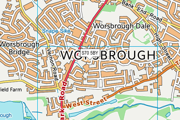 S70 5BY map - OS VectorMap District (Ordnance Survey) S70 5BY map - OS VectorMap District (Ordnance Survey)
