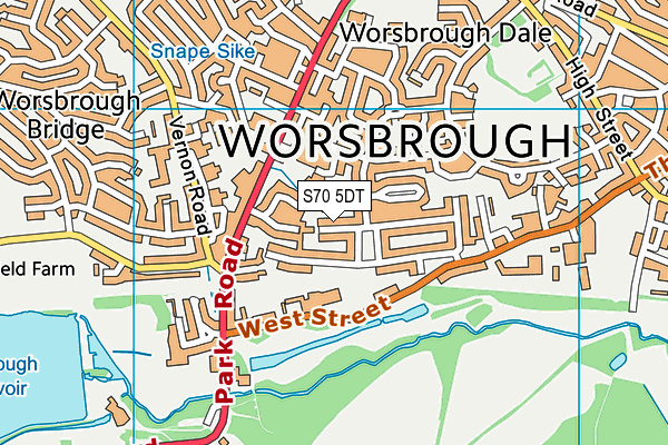 S70 5DT map - OS VectorMap District (Ordnance Survey) S70 5DT map - OS VectorMap District (Ordnance Survey)
