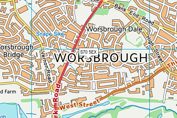 S70 5EX map - OS VectorMap District (Ordnance Survey) S70 5EX map - OS VectorMap District (Ordnance Survey)