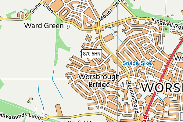 S70 5HN map - OS VectorMap District (Ordnance Survey) S70 5HN map - OS VectorMap District (Ordnance Survey)