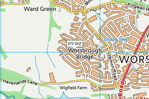 S70 5HZ map - OS VectorMap District (Ordnance Survey) S70 5HZ map - OS VectorMap District (Ordnance Survey)