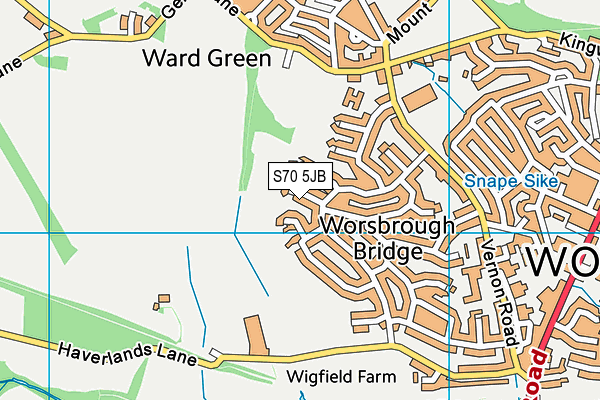 S70 5JB map - OS VectorMap District (Ordnance Survey) S70 5JB map - OS VectorMap District (Ordnance Survey)