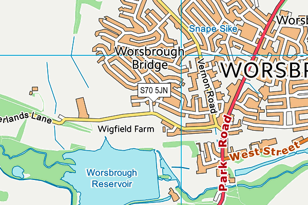 S70 5JN map - OS VectorMap District (Ordnance Survey) S70 5JN map - OS VectorMap District (Ordnance Survey)