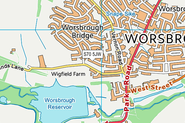 S70 5JW map - OS VectorMap District (Ordnance Survey) S70 5JW map - OS VectorMap District (Ordnance Survey)