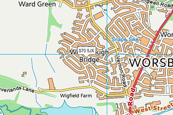 S70 5JX map - OS VectorMap District (Ordnance Survey) S70 5JX map - OS VectorMap District (Ordnance Survey)