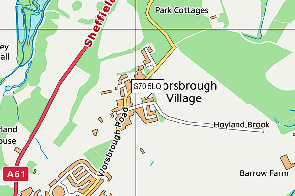 S70 5LQ map - OS VectorMap District (Ordnance Survey) S70 5LQ map - OS VectorMap District (Ordnance Survey)