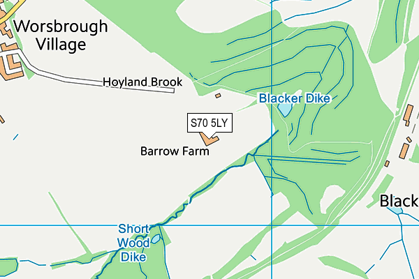S70 5LY map - OS VectorMap District (Ordnance Survey) S70 5LY map - OS VectorMap District (Ordnance Survey)