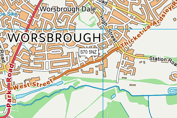 S70 5NZ map - OS VectorMap District (Ordnance Survey) S70 5NZ map - OS VectorMap District (Ordnance Survey)
