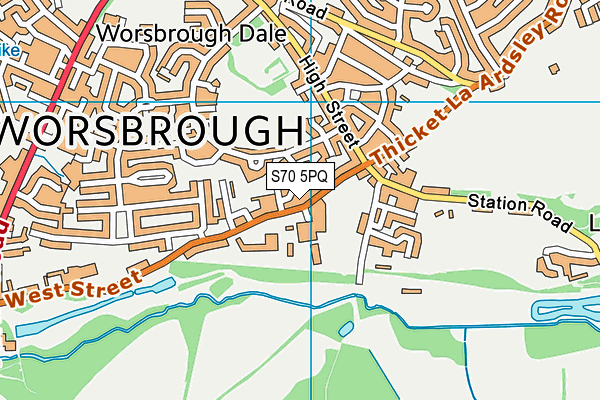 S70 5PQ map - OS VectorMap District (Ordnance Survey) S70 5PQ map - OS VectorMap District (Ordnance Survey)