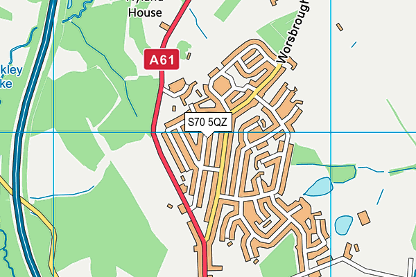S70 5QZ map - OS VectorMap District (Ordnance Survey) S70 5QZ map - OS VectorMap District (Ordnance Survey)