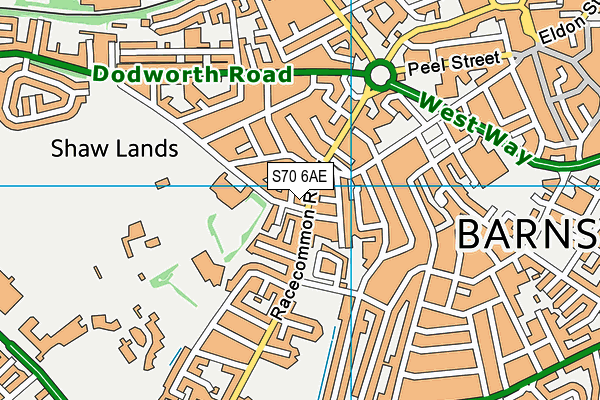 S70 6AE map - OS VectorMap District (Ordnance Survey) S70 6AE map - OS VectorMap District (Ordnance Survey)