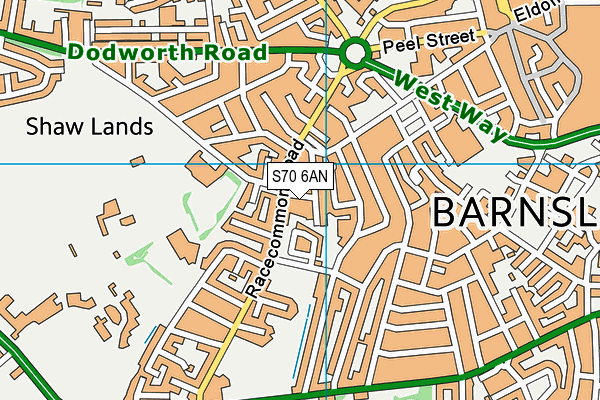 S70 6AN map - OS VectorMap District (Ordnance Survey) S70 6AN map - OS VectorMap District (Ordnance Survey)
