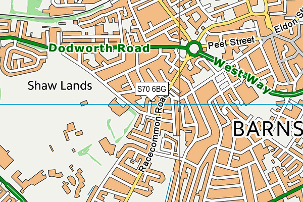 S70 6BG map - OS VectorMap District (Ordnance Survey) S70 6BG map - OS VectorMap District (Ordnance Survey)
