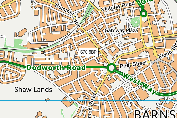 S70 6BP map - OS VectorMap District (Ordnance Survey) S70 6BP map - OS VectorMap District (Ordnance Survey)