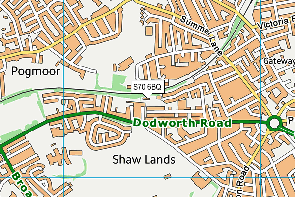 S70 6BQ map - OS VectorMap District (Ordnance Survey) S70 6BQ map - OS VectorMap District (Ordnance Survey)